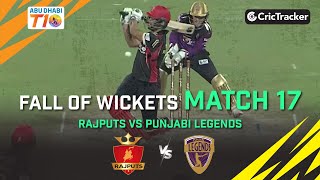 Rajputs vs Punjabi Legends | Fall of Wickets | Abu Dhabi T10 League Season 2