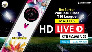Vanuatu Blast T10 League 2020 Live Streaming : 5th Match Mighty Efate Panthers vs Ifira Sharks